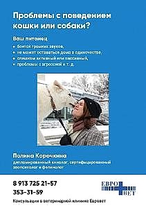 Проблемы с поведением кошки или собаки ?